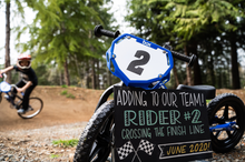 Load image into Gallery viewer, Adding to Our Team Baby Announcement | Pregnancy, Adoption | Instant Digital Download | BMX, Bike Babe | Custom