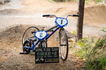 Load image into Gallery viewer, Adding to Our Team Baby Announcement | Pregnancy, Adoption | Instant Digital Download | BMX, Bike Babe | Custom