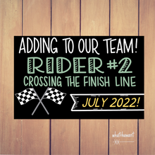 Load image into Gallery viewer, A Tiny Human is on the Way Baby Announcement | Pregnancy, Adoption | Instant Digital Download | Photo Prop, Cute Baby Footprints | Custom