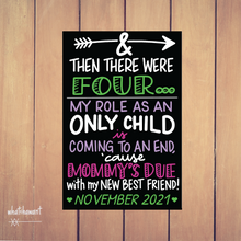 Load image into Gallery viewer, And Then There Were Four... New Baby Announcement | Pregnancy | Instant Digital Download | Customizable | Best Friend