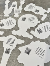 Load image into Gallery viewer, Photo of back of eco-friendly art stickers | Mis Sombras by kjack
