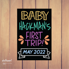 Load image into Gallery viewer, Baby&#39;s First Trip | Vacation Pregnancy Announcement | Adoption | Instant Digital Download | Customizable | Vacay Babe
