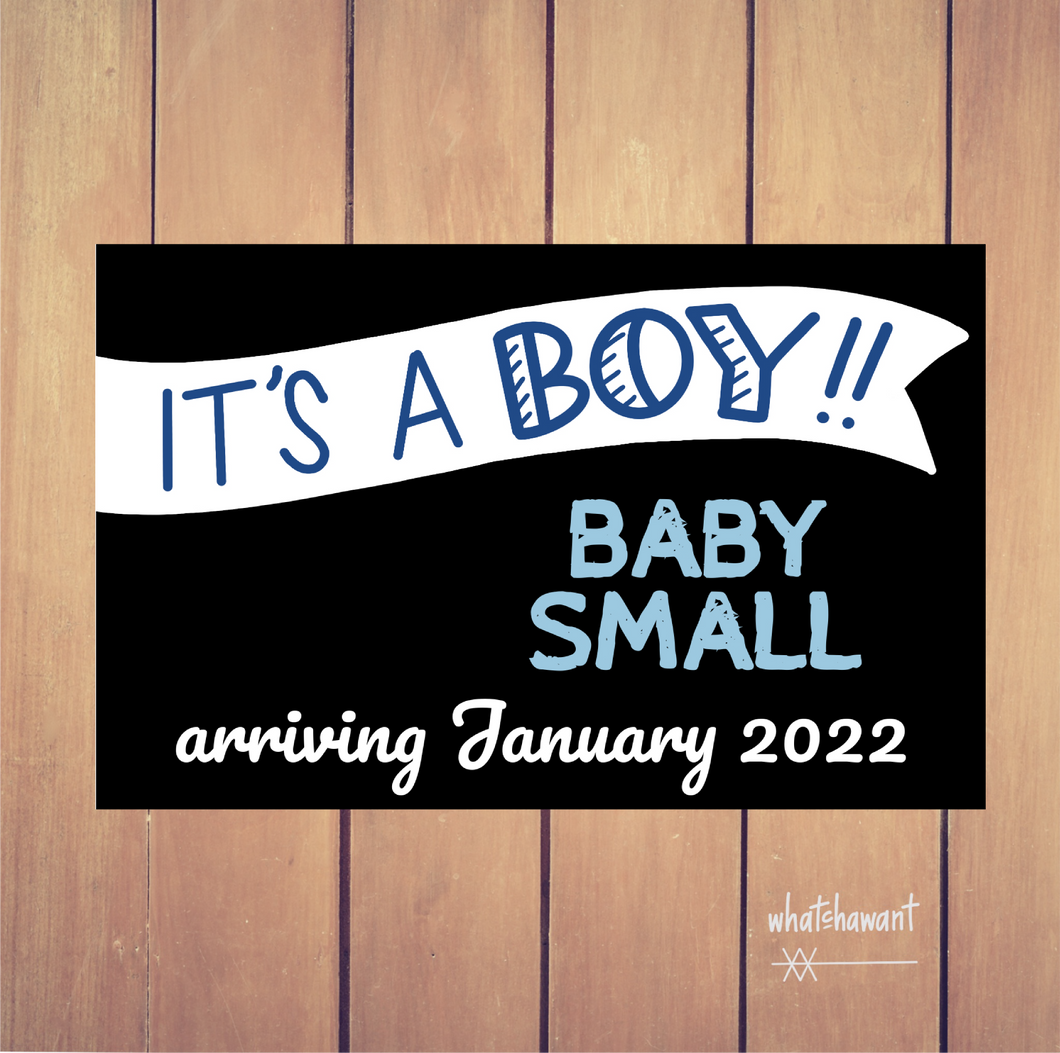 It's A Boy!! Baby Announcement | Pregnancy, Adoption, Gender Reveal | Instant Digital Download | Customizable