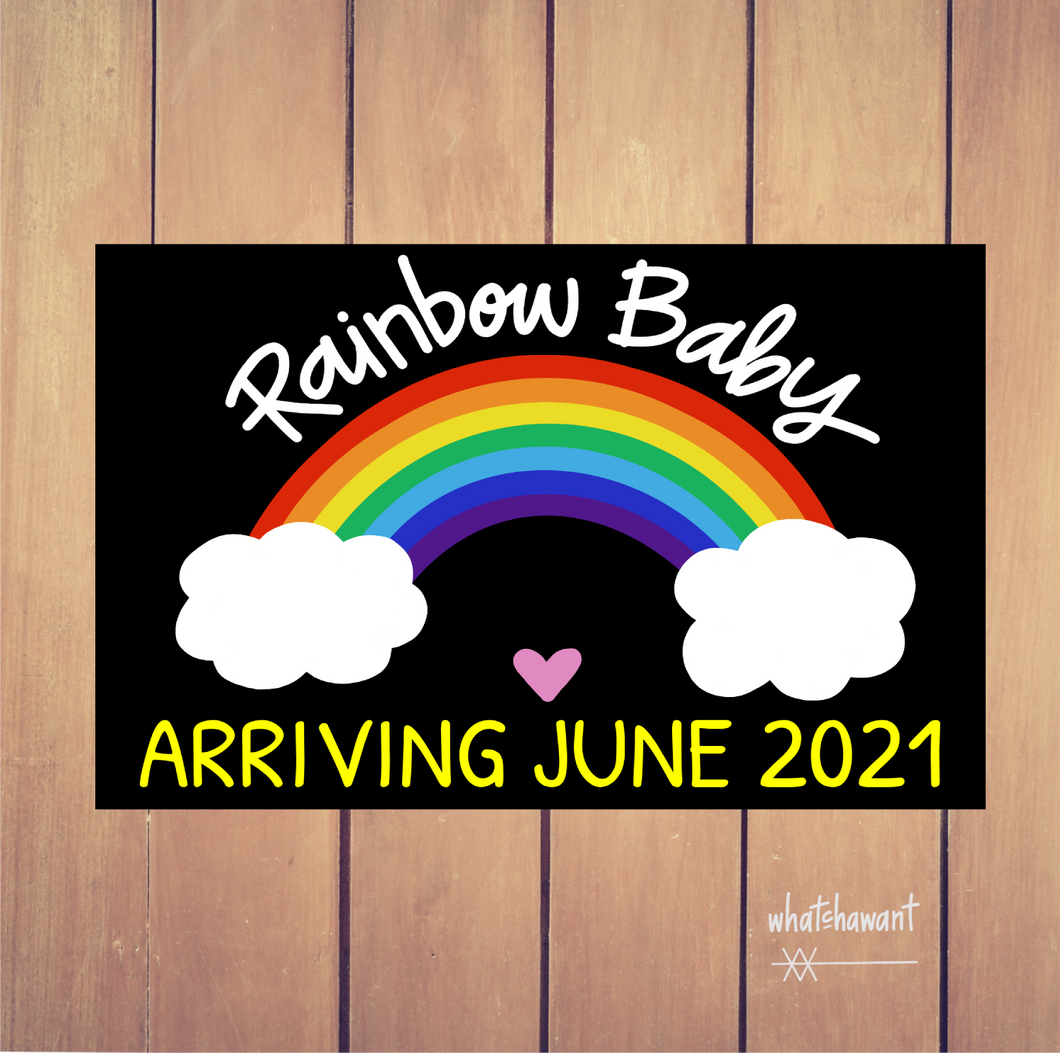 Rainbow Baby Announcement | Pregnancy | Instant Digital Download | Customizable | Love